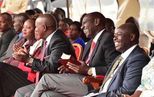 File image of Rigathi Gachagua with DP Ruto at a past event in Nyeri county