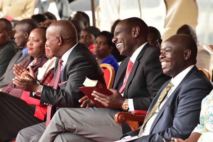 File image of Rigathi Gachagua with DP Ruto at a past event in Nyeri county