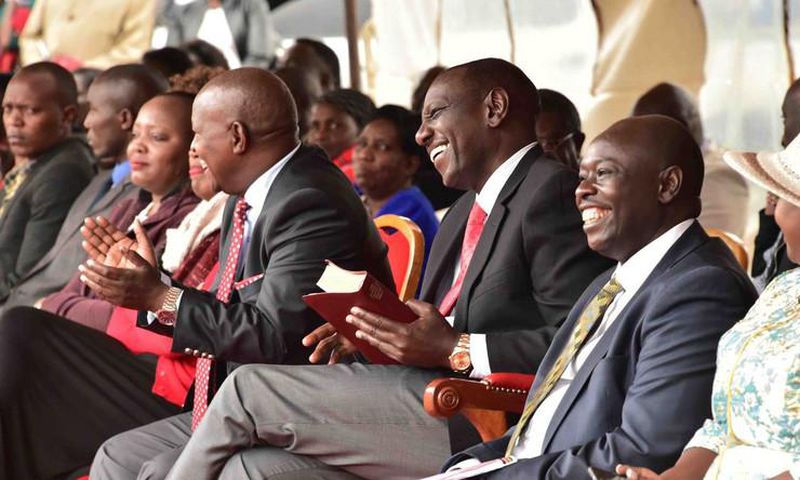 File image of Rigathi Gachagua with DP Ruto at a past event in Nyeri county