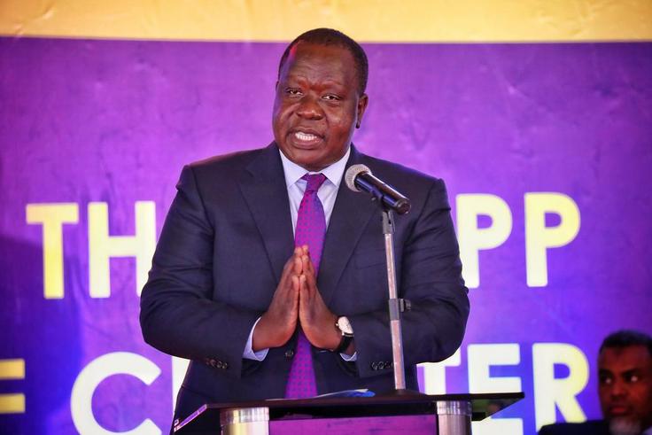 Interior CS Fred Matiang'i speaking during the launch of the Excellence Charter developed by the Office of the Director of Public Prosecutions (ODPP)