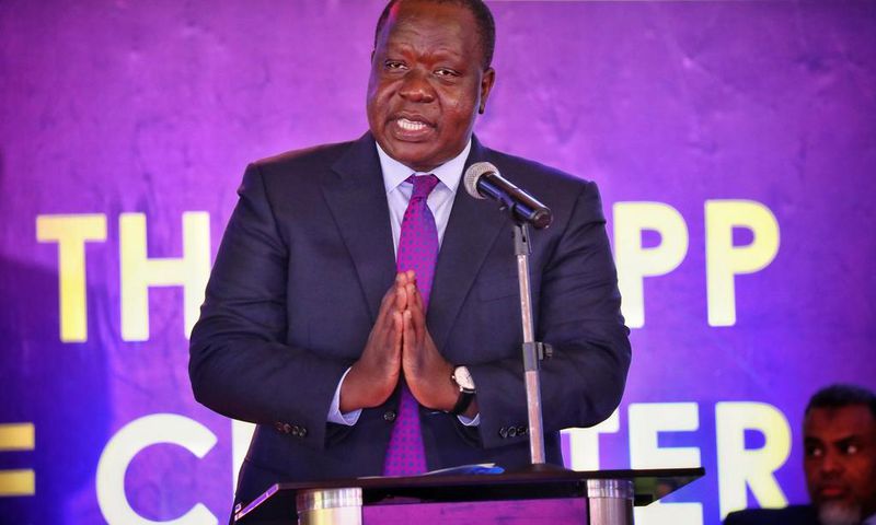 Interior CS Fred Matiang'i speaking during the launch of the Excellence Charter developed by the Office of the Director of Public Prosecutions (ODPP)