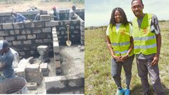 Omosh show off progress of the three-bedroom Houses he is being built