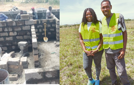 Omosh show off progress of the three-bedroom Houses he is being built