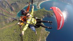 Paragliders enjoying a wonderful flight