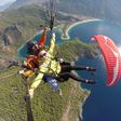 Paragliders enjoying a wonderful flight
