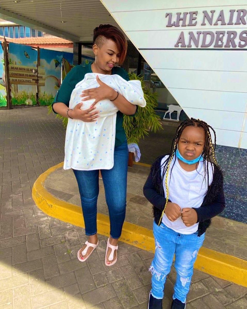 Karen Nyamu with her Daughter
