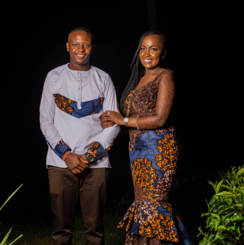 BBC journalist Grace Kuria with hubby-to-be Joseph Kanja during their Ruracio ceremony held in Murang'a