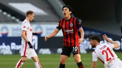 Japan midfielder Makoto Hasebe, 37, (C) wants to play Champions League football with Eintracht Frankfurt next season