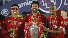 Liverpool's Brazilian trio (from left to right) Roberto Firmino, Alisson Becker and Fabinho could miss the Premier League match against Leeds