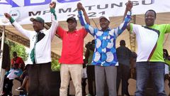 Kenyan Party Leaders, Moses Wetangula (Ford-Kenya), Gideon Moi (KANU), Kalonzo Musyoka (Wiper) and Musalia Mudavadi (ANC)