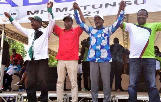 Kenyan Party Leaders, Moses Wetangula (Ford-Kenya), Gideon Moi (KANU), Kalonzo Musyoka (Wiper) and Musalia Mudavadi (ANC)