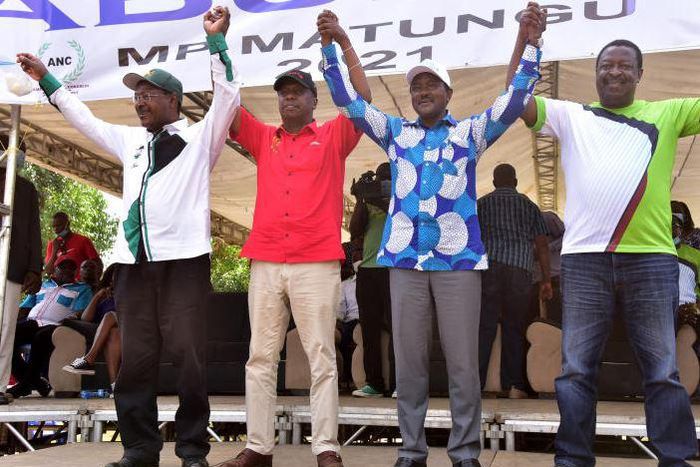 Kenyan Party Leaders, Moses Wetangula (Ford-Kenya), Gideon Moi (KANU), Kalonzo Musyoka (Wiper) and Musalia Mudavadi (ANC)