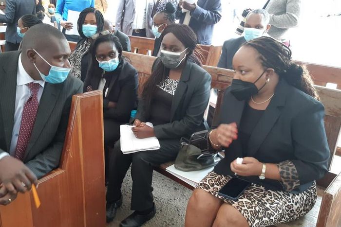 Kirinyaga Governor Anne Waiguru at the Milimani law courts on May 19, 2021
