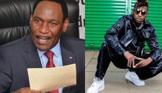 Former KFCB Boss Ezekiel Mutua (left) and Eric Omondi