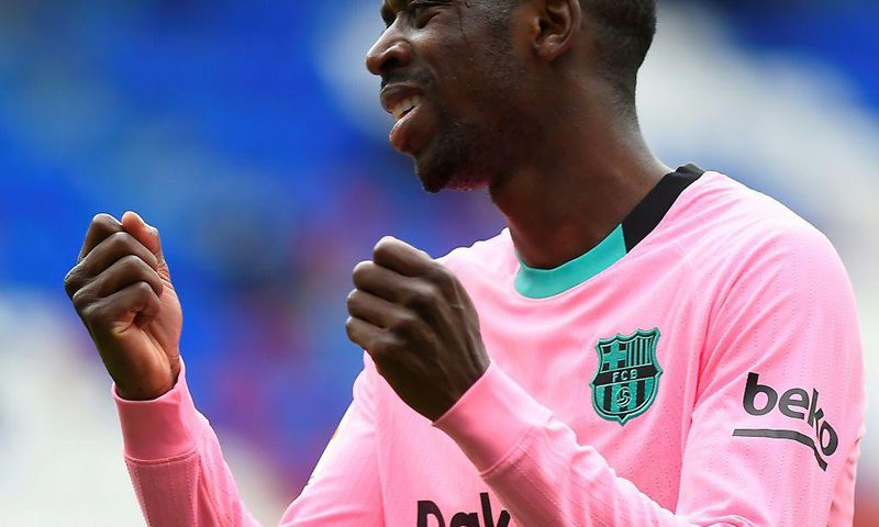 Le milieu de terrain français Ousmane Dembélé lors du match de Liga entre son club de Barcelone et Eibar, le 22 mai 2021 à Eibar