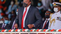 President Uhuru Kenyatta at Jomo Kenyatta Stadium during Madaraka Day celebrations