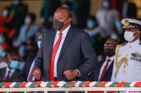 President Uhuru Kenyatta at Jomo Kenyatta Stadium during Madaraka Day celebrations