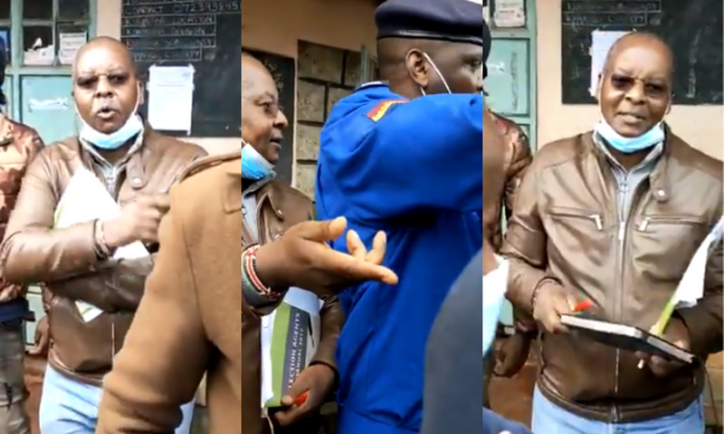 National Assembly Majority Leader Amos Kimunya accosted at Kimuga polling station, Kiambaa constituency