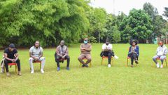 Ruto and Khaligraph meeting with other creatives