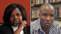 Court of Appeal Judge Jessie Lessit and convicted felon Philip Onyancha