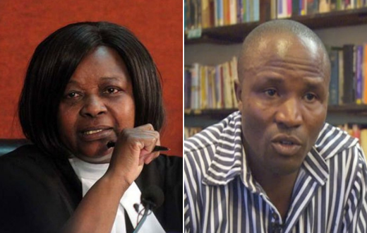 Court of Appeal Judge Jessie Lessit and convicted felon Philip Onyancha