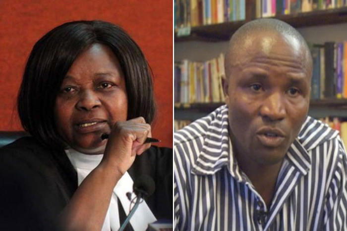 Court of Appeal Judge Jessie Lessit and convicted felon Philip Onyancha