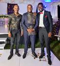 Babu Owino, Jalang'o and Bobi Wine during Silas Jakakimba and his bride Florence's wedding held at the Safari Park Hotel in Nairobi on October 16, 2021