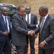 President Uhuru Kenyatta (left) and State House Chief of Staff Nzioka Waita (right)