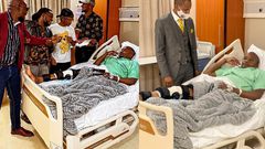 Celebrities' flock MP Shah Hospital to visit Hospitalized MP Jaguar (Video)