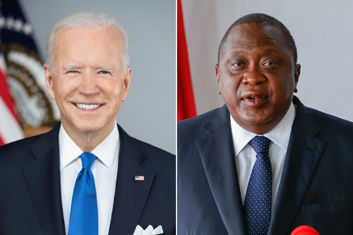 United States President Joe Biden and Kenyan President Uhuru Kenyatta