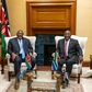President Uhuru Kenyatta and President Cyril Ramaphosa during in South Africa