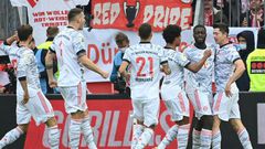 Bayern Munich scored four goals in seven minutes in a crushing victory over Bayer Leverkusen on Sunday