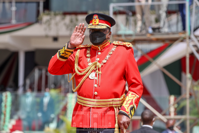 President Uhuru Kenyatta during the 2021 Jamhuri Day celebrations