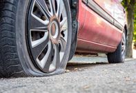 A flat tyre