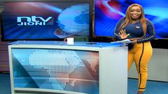 NTV's Fridah Mwaka presenting the news bulletin