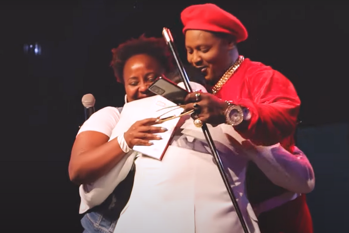 Churchill gets emotional after Terence Creative and Milly Chebby's birthday surprise