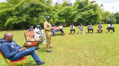 Ruto and Khaligraph meeting with other creatives