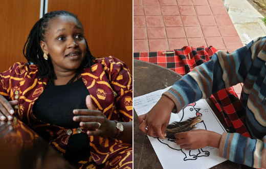 Gilgil MP Martha Wangari with her child's CBC project