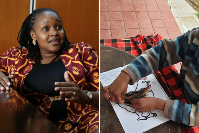 Gilgil MP Martha Wangari with her child's CBC project