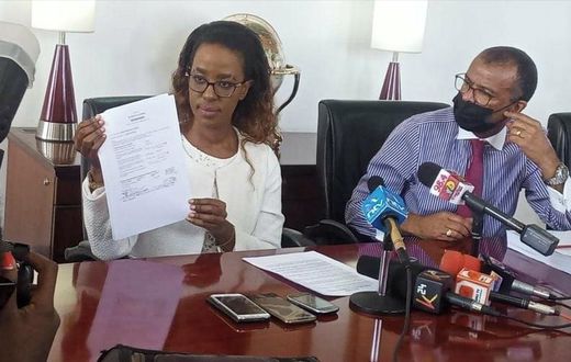 Lillian Nganga and Lawyer Phillip Murgor