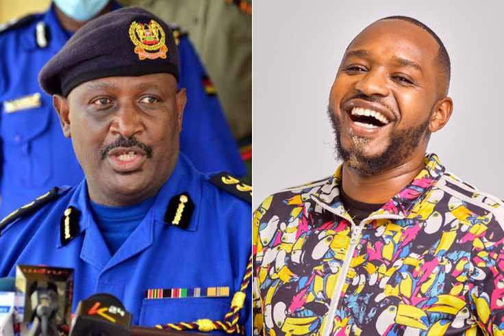 Inspector General of Police Hillary Mutyambai and activist Boniface Mwangi