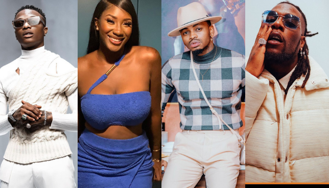 Aya Nakamura (France), Diamond Platnumz, Wizkid and Burna Boy