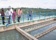 President Uhuru Kenyatta inspecting the Bondo Water Supply Project in Siaya County