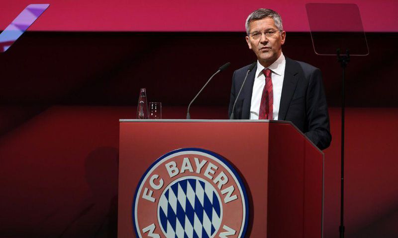 Bayern Munich president Herbert Hainer addresses the club's AGM on Thursday