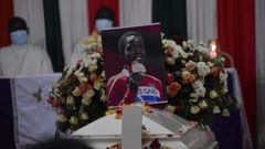 Olympian and World Record holder Agnes Tirop was on Saturday 23 October 2021 laid to rest at her parent's home in Nandi County. PHOTO COURTESY: @MichKatami on Twitter