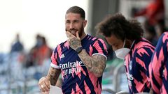 Real Madrid's Spanish defender Sergio Ramos  was forced onto the sidelines for much of the 2020/21 season