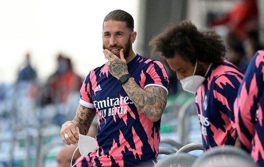 Real Madrid's Spanish defender Sergio Ramos  was forced onto the sidelines for much of the 2020/21 season