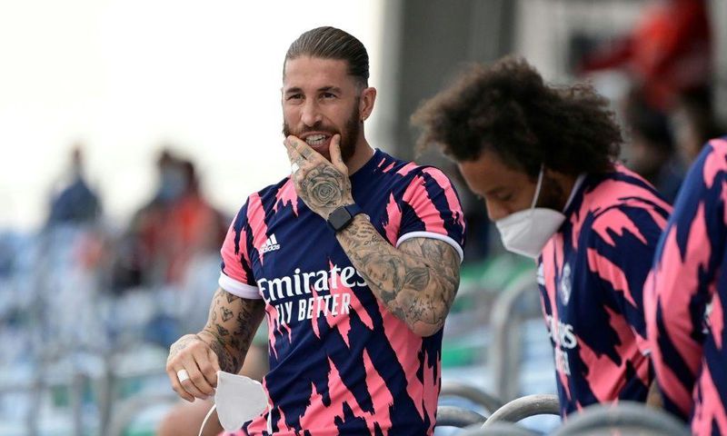 Real Madrid's Spanish defender Sergio Ramos  was forced onto the sidelines for much of the 2020/21 season