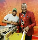 Kameme TV presenter Jeff Njoroge (left)