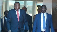President Uhuru Kenyatta and Orange Democratic Movement (ODM) party leader Raila Odinga